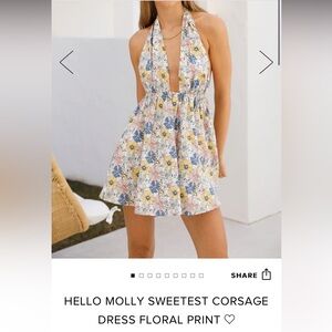 HELLO MOLLY SWEETEST CORSAGE
DRESS FLORAL PRINT